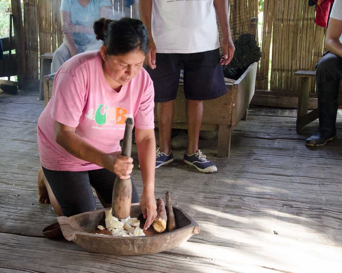 Making Chicha de Yuca, Puerto Napo, Ecuador | ©Angela Drake Making Chicha de Yuca, Puerto Napo, Ecuador | ©Angela Drake