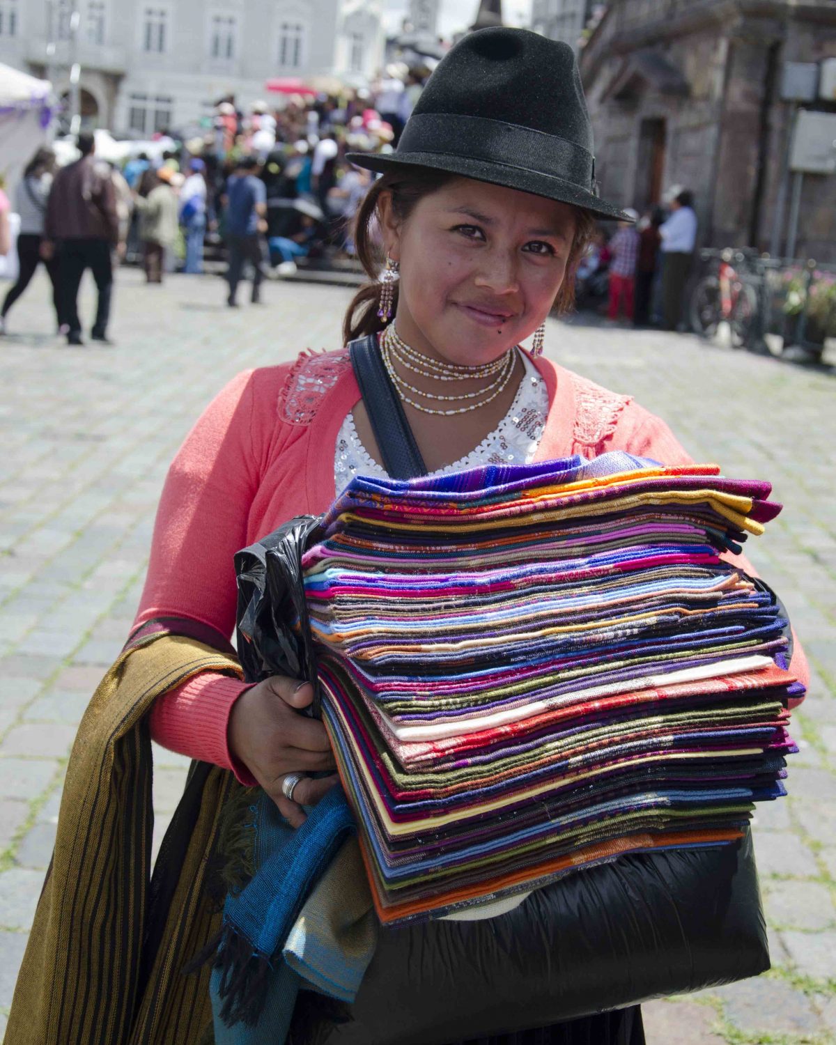 Marta, Plaza San Francisco, in the Historic Center, Quito | ©Angela Drake Marta, Plaza San Francisco, in the Historic Center, Quito | ©Angela Drake