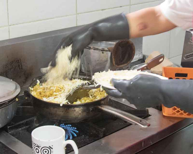 Add grated cheese. Add grated cheese; recipe for tigrillo.