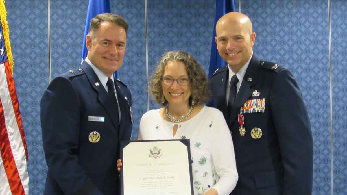 Scott and Angie at his official retirement ceremony Scott and Angie at his official retirement ceremony