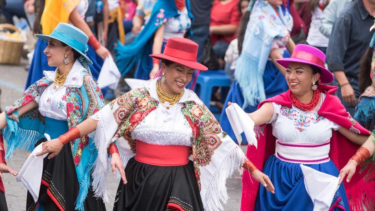 Folk Dancers, Mama Negra, Latacunga, Ecuador | ©Angela Drake Folk Dancers, Mama Negra, Latacunga, Ecuador | ©Angela Drake