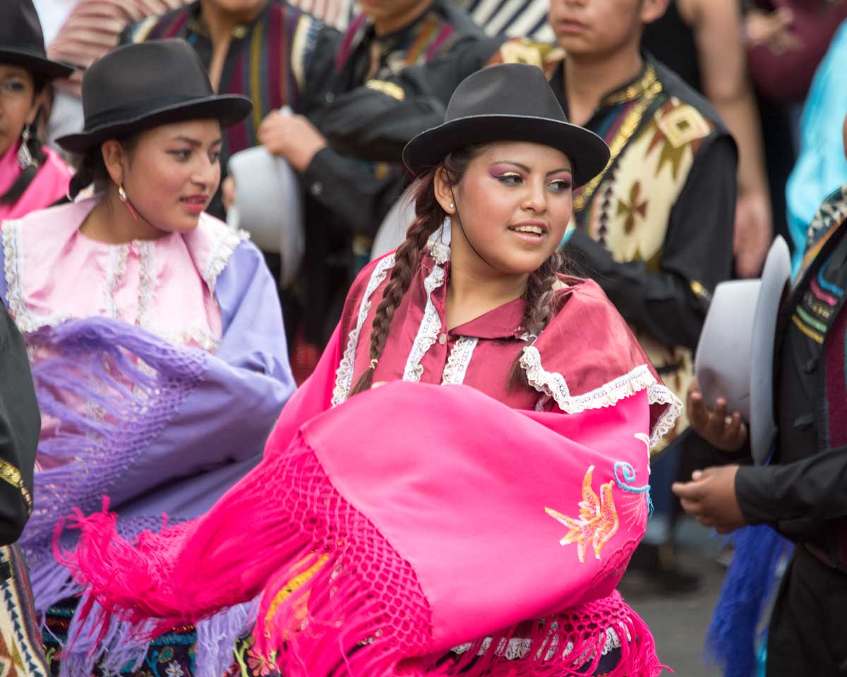 Folk Dancers, Mama Negra, Latacunga, Ecuador | ©Angela Drake Folk Dancers, Mama Negra, Latacunga, Ecuador | ©Angela Drake