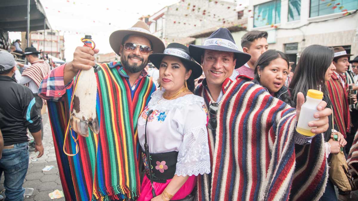 Los Loeros With La Ofrendera, Mama Negra, Latacunga, Ecuador | ©Angela Drake Los Loeros With La Ofrendera, Mama Negra, Latacunga, Ecuador | ©Angela Drake
