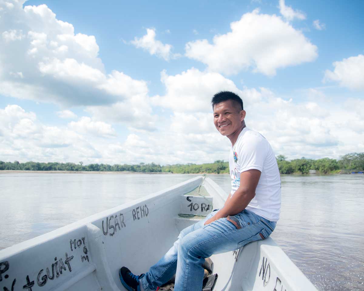 Edgar Noteno, Local Guide in Playas del Cuyabeno, Ecuador | ©Angela Drake Edgar Noteno, Local Guide in Playas del Cuyabeno, Ecuador | ©Angela Drake