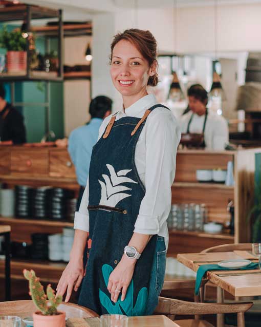 Executive Chef and Co-Founder Alejandra Espinoza, taken at SOMOS in Quito, Ecuador; August 2019 | Photo provided by SOMOS Executive Chef and Co-Founder Alejandra Espinoza, taken at SOMOS in Quito, Ecuador; August 2019 | Photo provided by SOMOS